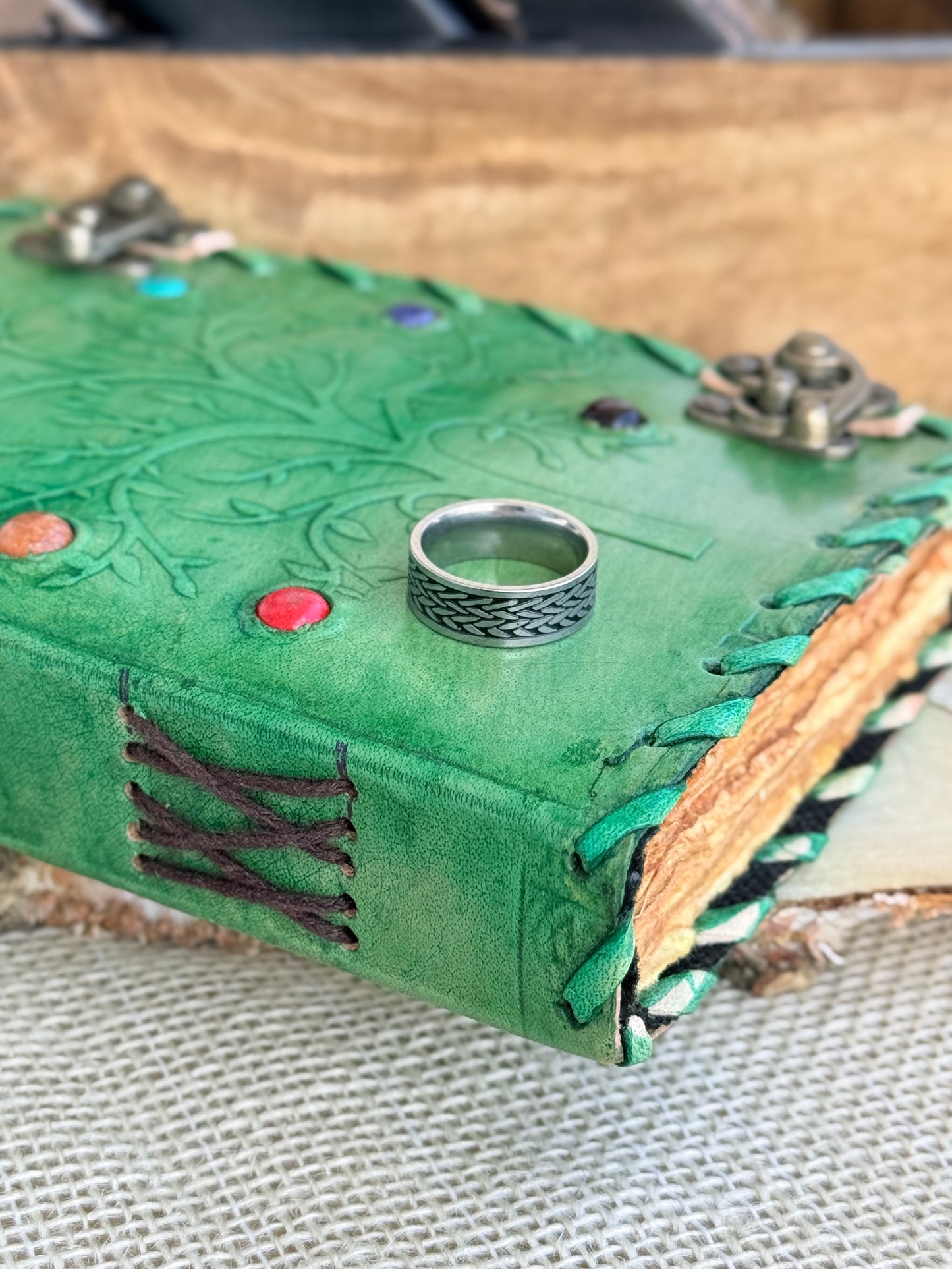 Srebrny sygnet - "Tkana stal"