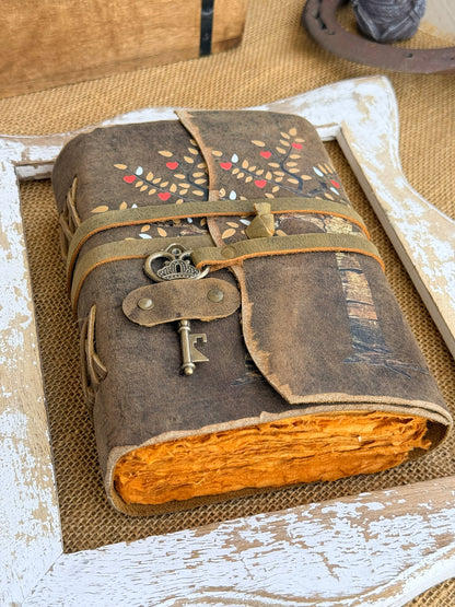 Skórzana księga Drzewo Życia – pamiętnik vintage fantasy