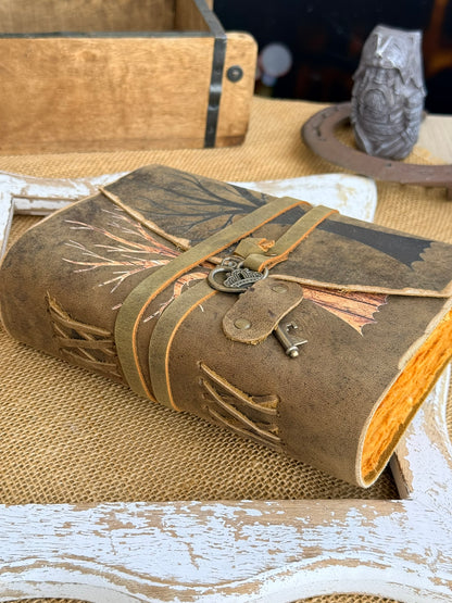 Skórzana księga Dwa Drzewa – pamiętnik vintage fantasy
