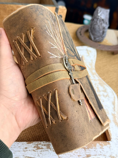 Skórzana księga Dwa Drzewa – pamiętnik vintage fantasy
