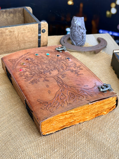 Skórzana księga Drzewo Życia – celtycka fantasy vintage