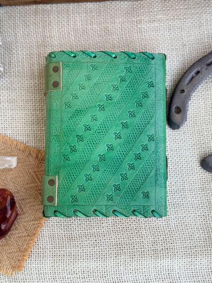 Skórzana Księga Cieni zielona - Drzewo życia