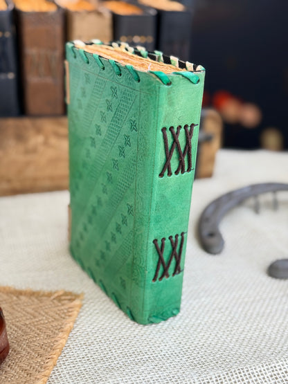 Skórzana Księga Cieni zielona - Drzewo życia