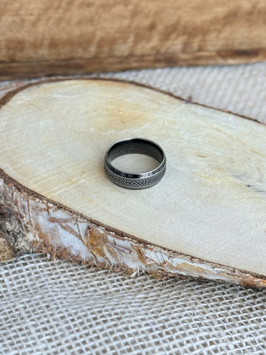 Srebrny sygnet - celtycki splot